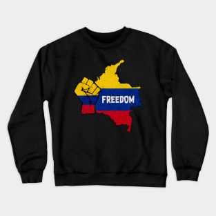 Freedom style hand colombia Crewneck Sweatshirt